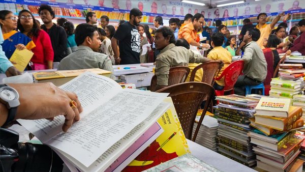 UP Board book fair textbooks students buying school books India