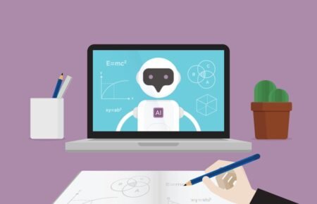 student using laptop AI tools exam cheating concept study desk india