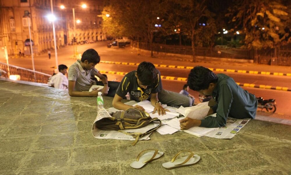 Students arriving at examination centres for CUET UG 2026 entrance exams