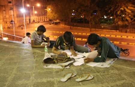 Students arriving at examination centres for CUET UG 2026 entrance exams