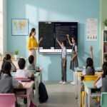 AI classroom students laptop digital learning teacher smart education India