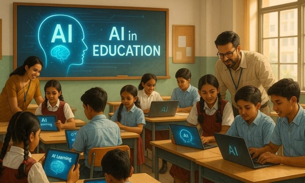 Students using AI powered digital learning tools for study and exam preparation.