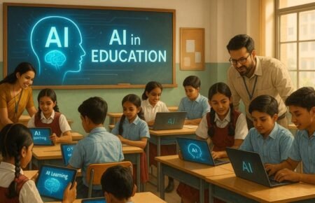 Students using AI powered digital learning tools for study and exam preparation.