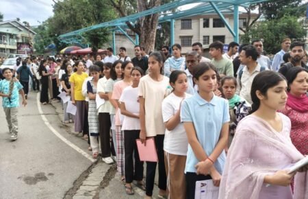 Students appearing for CUET UG 2026 computer-based examination in India