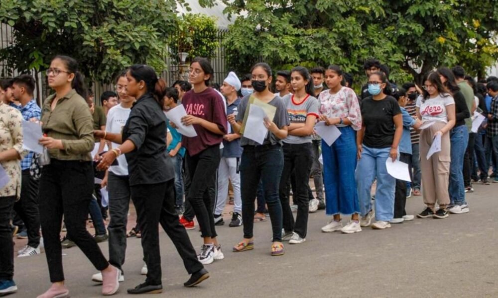 Students during CUET UG admission and counselling season in India