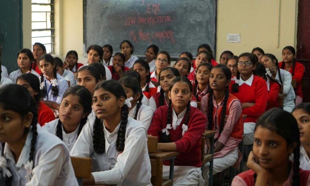 Students attending skill development and practical learning sessions in India