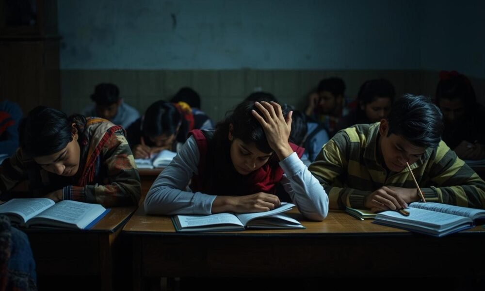 Students preparing for competitive entrance examinations in India