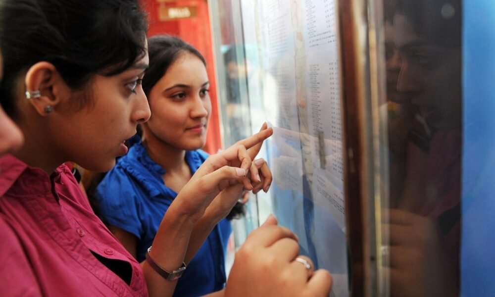 Students checking and celebrating CBSE Class 12 Results 2026