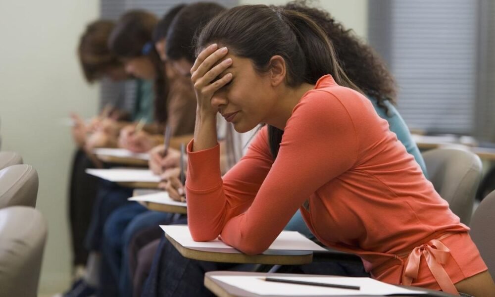 Indian students facing stress during competitive examination season