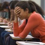 Indian students facing stress during competitive examination season