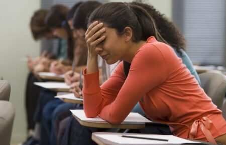 Indian students facing stress during competitive examination season