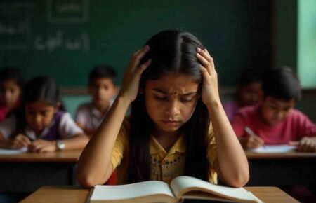 Indian students facing academic pressure during competitive examination preparation