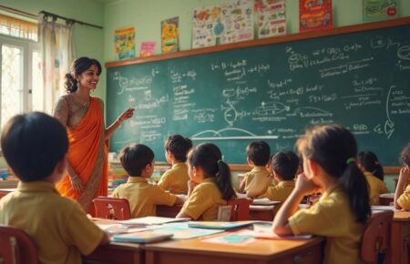 CBSE school students attending classroom lessons in India.