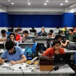Students participating in skill-based education and practical learning activities.