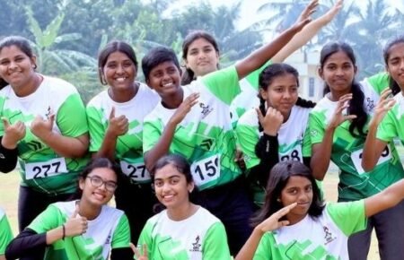 Students participating in a physical education and sports session at school.