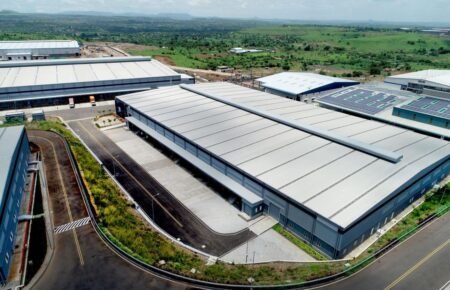 Industrial infrastructure and manufacturing facilities in Gujarat.