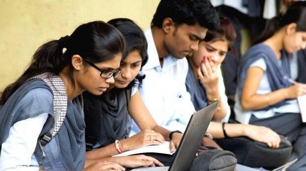 Students accessing digital academic records through an online university platform.