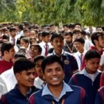Students attending classes in a government school in Bihar.