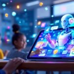 Student using an AI-powered learning platform for personalized education.