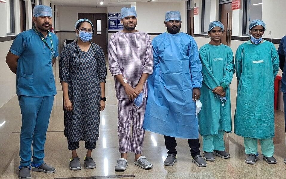 Healthcare professionals involved in organ transplantation and donor care.