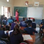 Students attending a foreign language class in a CBSE-affiliated school.