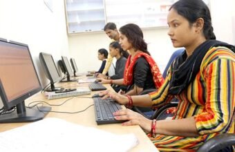 Students participating in vocational training and skill development activities.