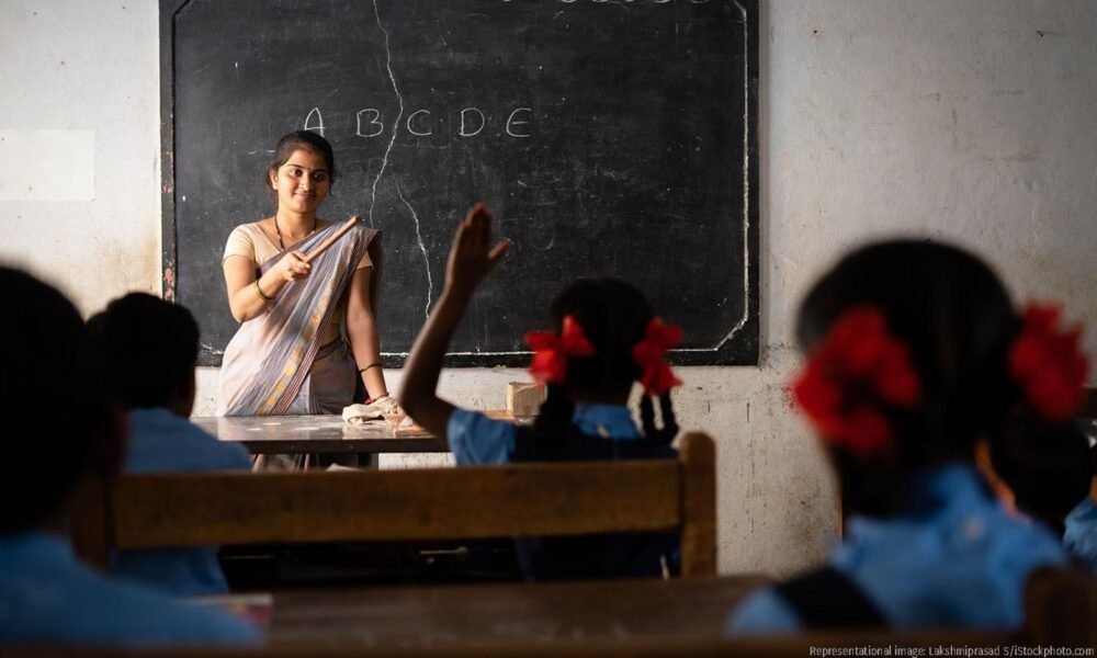 Teachers participating in a professional training and classroom learning workshop in India.