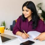Digital Learning Platforms Reshape Education as Students Embrace Technology-Driven Learning Student using a digital learning platform for online education.