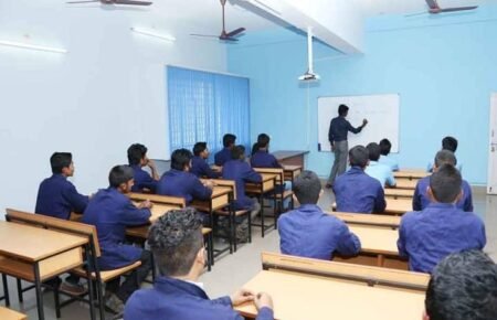 Students participating in vocational and technical skills training.