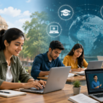 Smart highway with digital traffic analytics, connected vehicles and researchers analysing National Highway data.