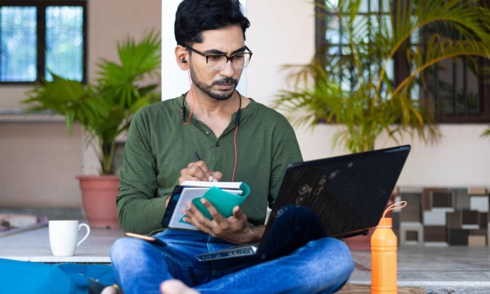 Students participating in an online learning session at a university.