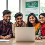 Students checking the JEECUP 2026 Round 2 seat allotment result online.