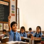 Students attending a language class in a CBSE-affiliated school.
