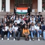 University students participating in an international academic collaboration programme.