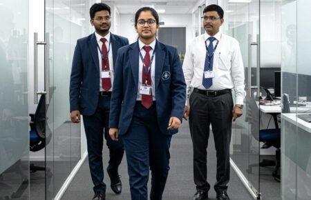 University students undergoing industry apprenticeship as part of their degree programme.