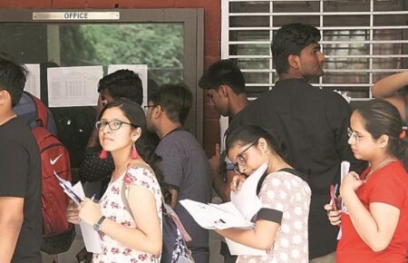Law students awaiting university examination results for admission.