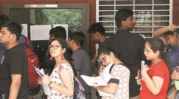 Law students awaiting university examination results for admission.