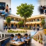 Indian college students attending classes at a technical education campus
