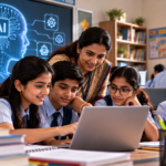 Indian school students learning artificial intelligence