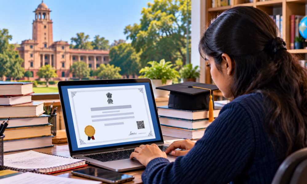 Student downloading UGC NET June 2026 e-certificate