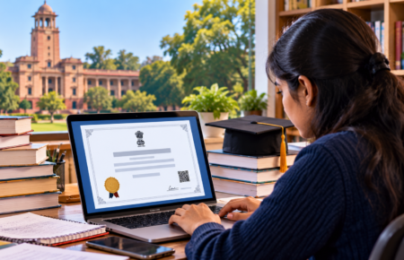Student downloading UGC NET June 2026 e-certificate